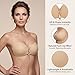 Sticky Bra 2 Pairs Backless, Strapless, Adhesive, Invisible, Push up Bra for Women Stick on, Black and Beige, B Cup