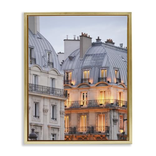 European Architecture Cityscape, 17 x 21 Inch Canvas in Floater Frame