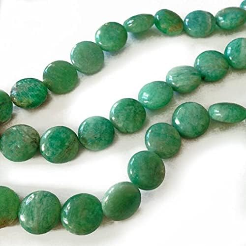 Amazonite de Russie pierres naturelles de 14mm en fil pour création bijoux diy
