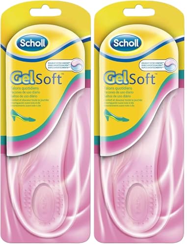 Semelles GelSoft Scholl pour chaussures à talon quotidien pointure 35,5 à 40,5 - Lot de 2 paires