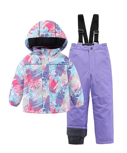 Image of Hiheart Boys Girls Winter Ski Jacket & Pants Set 2-Piece Snowsuit
