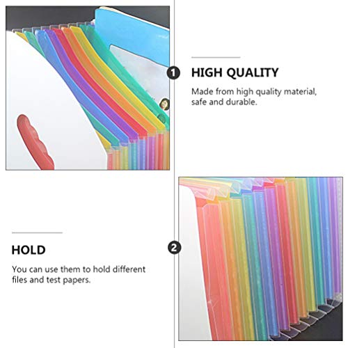 TOYANDONA Pasta de arquivos expansível, organizador de arquivos para acordeão, 13 camadas de papel A