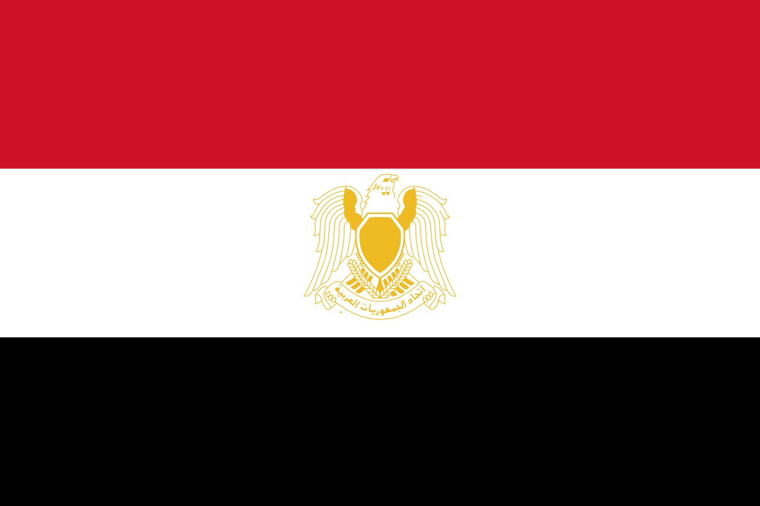 Drapeau Union des Républiques arabes 1972-1977 anti-décoloration à œillets solides