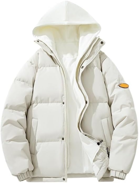 Winter White Duck Down Loose Casual Vacation Two Piece Jacket Men's Coat