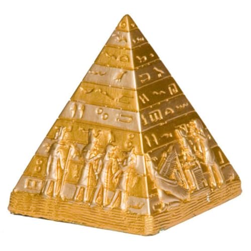 Estatua Miniatura Pirámide Egipcia 3.25" Acabado Dorado miniatura 1