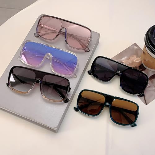 Lunettes de soleil vintage une pièce au fini luxe et style punk avec protection visière futuriste