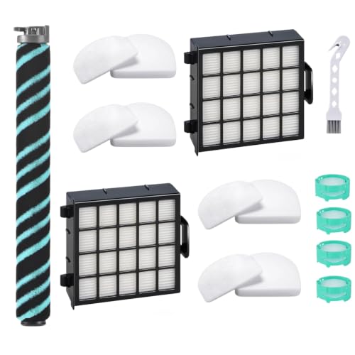 AZ4002 filter Compatible with shark detect pro/Shark Power Detect Upright Vacuum AZ4000 AZ4002 AZ4000C-2HEPA+4Foam&Felt Filters+1Cleaning Brush+4Odor Neutralizer Cartridge+1Main Brush (12pcs) (12 pcs)