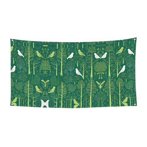 MINDBBDFJ Scandinavian Animals Print Banners And Signs For Outdoor/Indoor,Personalized Banner Customizable Parties Halloween Banner (180x90cm)