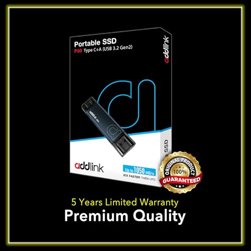 addlink P50 1TB Mini Portable SSD Stick 1050MB/s USB 3.2 Gen 2 Dual Type-C & Type-A Thumb Drive External Solid State Drive for iPhone 16/15 Pro Max ProRes,Steam Deck, PS5, Teslacar (Metal) - Image 6