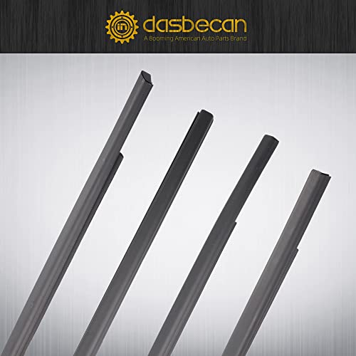 Dasbecan 72450-Tea-T01 Weatherstrip Window Moulding Trim Seal Belt Compatible With Honda Civic 4 Door Sedan 2016-2021 Replaces# 72410-Tea-T01 72950-Tea-T01 72910-Tea-T01 (4Pcs) #TOP6