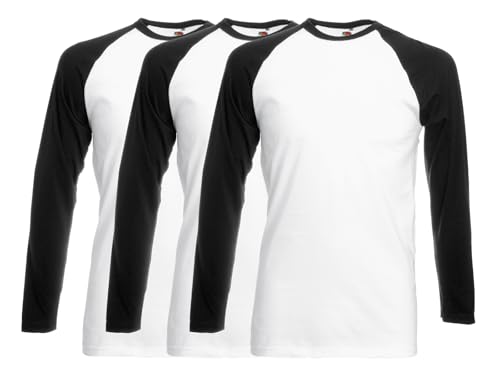 T-shirt de baseball hommes manches longues contrastées pour le quotidien et les loisirs