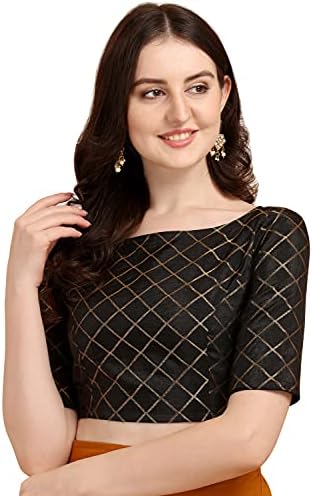 OOMPH! Womens Jacquard Boat Neck Blouse - rbbl184s