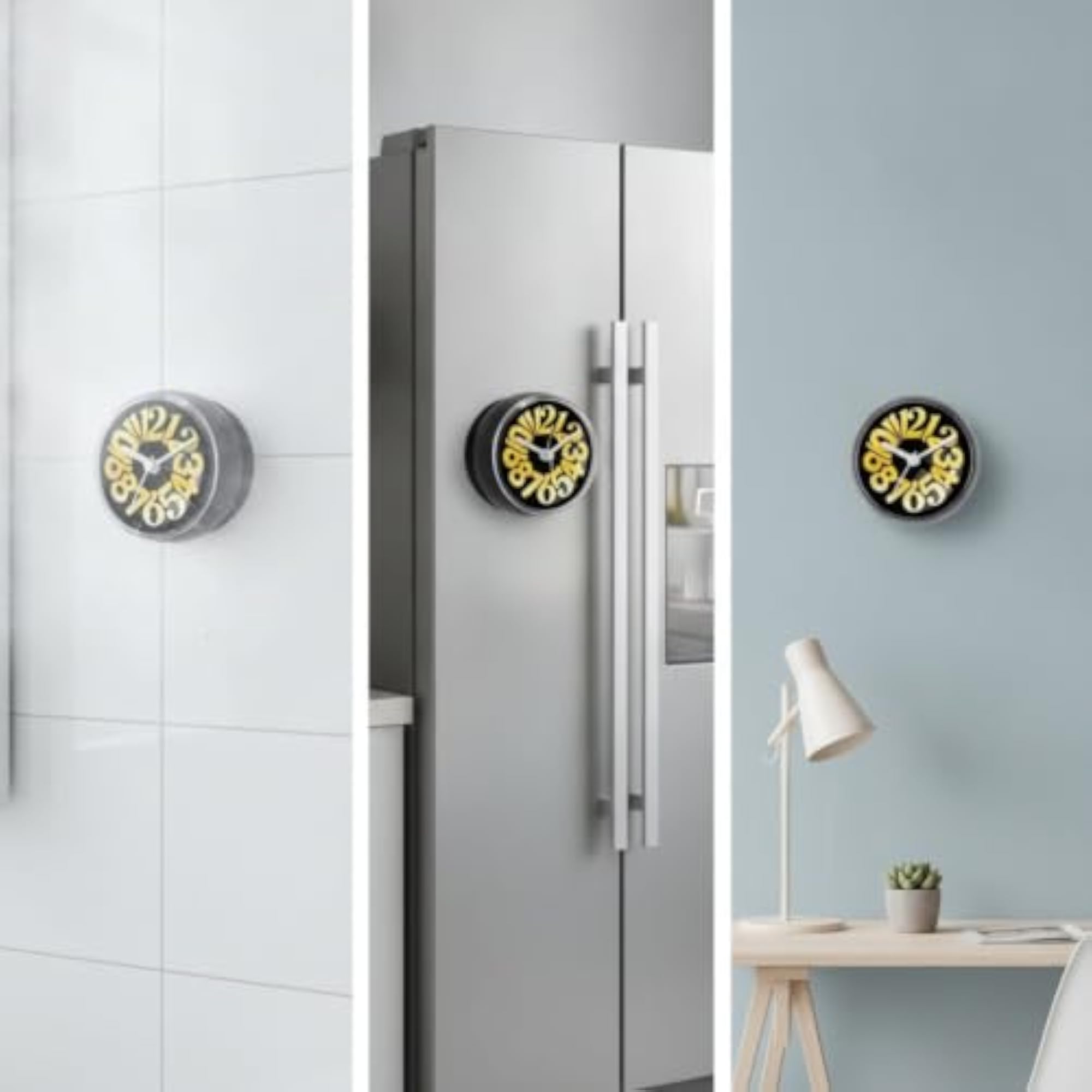 Easy-to-Read Waterproof Shower Clock with Suction Cup, Orange