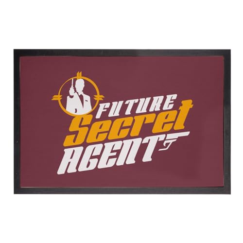 Paillasson Rouge Future Secret Agent 75x50cm Protège et Décore votre Entrée - 2