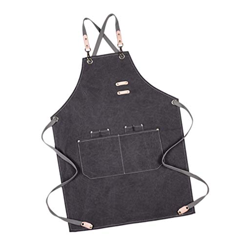 UPKOCH Delantal Babero Ajustable Delantal de Lona Barista Delantales para Servir con Bolsillos Delantal de Cocina para… - Imagen 8