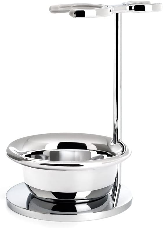 Chrome Shaving Set Stand incl. Bowl for VIVO & RYTMO Series Brushes & Razors (RHM22S)