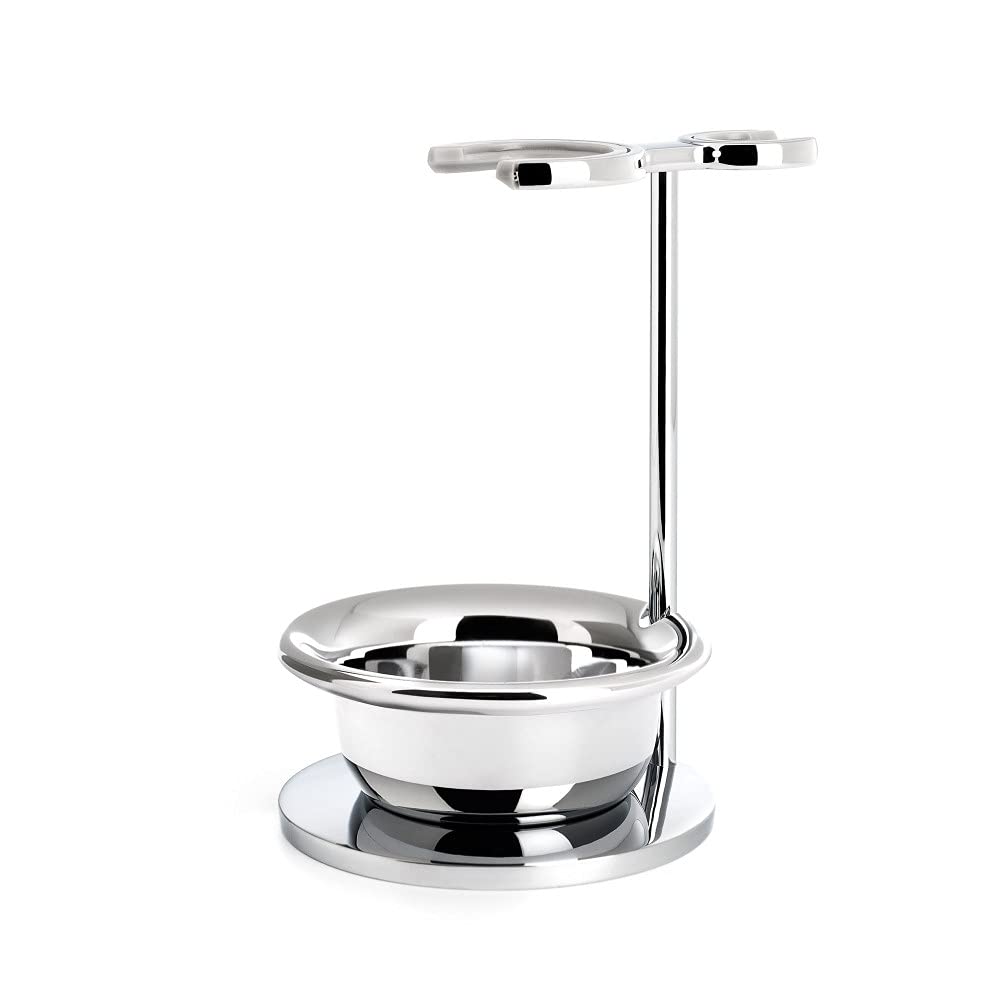 Chrome Shaving Set Stand incl. Bowl for VIVO & RYTMO Series Brushes & Razors (RHM22S)