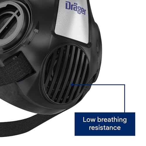 Dräger X-plore 3500 Half Mask, Size L, Reusable Respirator Mask for Use with Replaceable Bayonet Filters