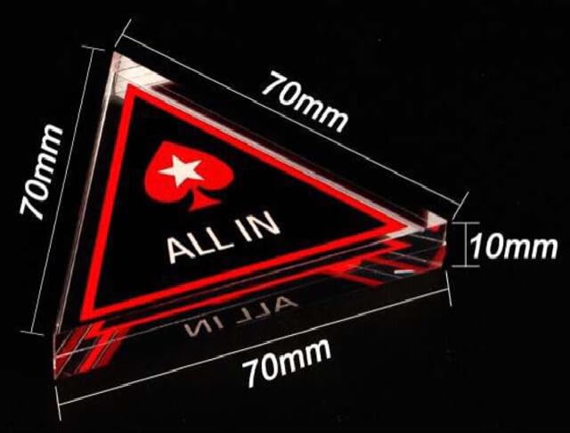 Bouton Dealer Poker – Motif Pique Rouge – Acrylique Premium 7,5 Cm – 80 G