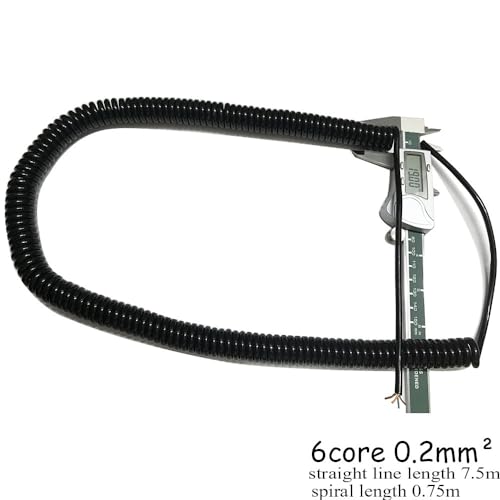 Cable de bobina retráctil para evitar enredos con muelle extensible de 1 a 3 metros 6
