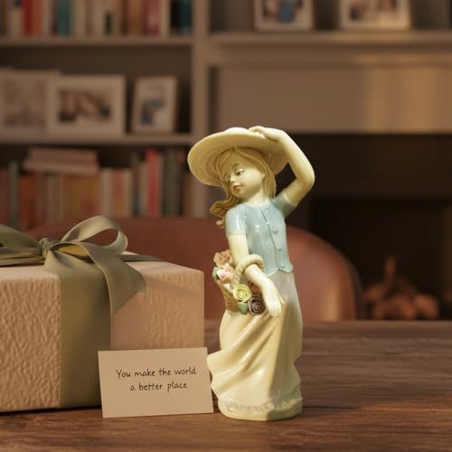 Figura Decorativa de Porcelana Flower Girl miniatura 5