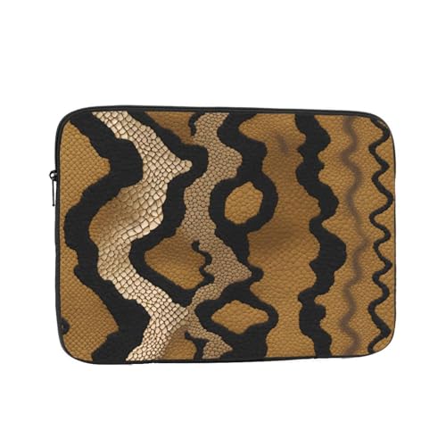 Funda portátil para laptop 17 pulgadas con diseño piel de serpiente miniatura 1