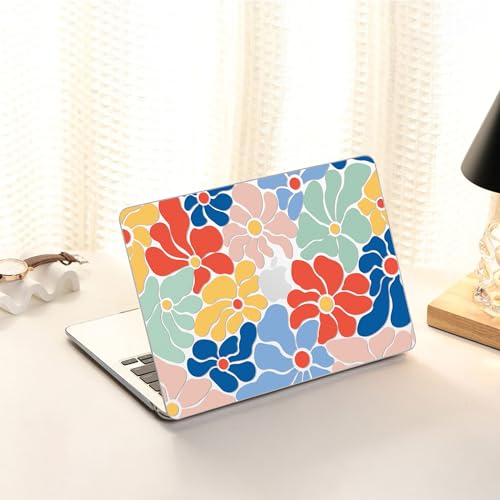 Image of AKIT for MacBook Air 15 inch Case M5 M4 M3 M2 Chip 2026-2023, ColFlowersD2 | A3448 A3241 A3114 A2941, Vibrant Pattern Pattern Hard Shell Laptop Case+Keyboard Cover+Screen Protector for Mac Air 15 inch