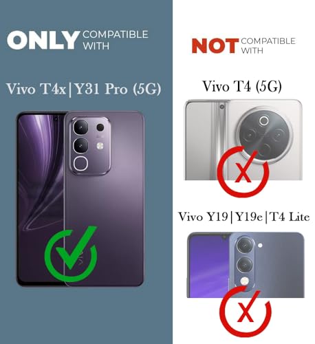 Image of Jkobi Lifetime Anti-Yellow Clear Back Cover Case for Vivo T4x | Vivo Y31 Pro (Sleek Hard Crystal | Shockproof and Camera Protection)