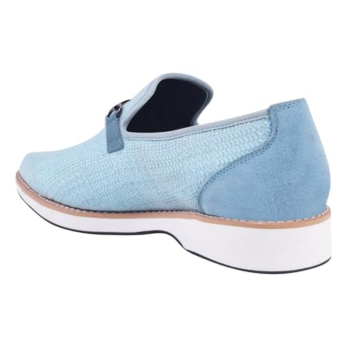 Image of LIBERTYZENO Mens Tuxedo Canvas Textile and Suede Leather Noble Loafers and Slip On Wedding Party Shoes for Easter Gift