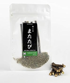 munchiecat Matatabi Silver Vine Sticks 8pc with Organic Catnip | Natural, Teeth Cleaning Chew Toy for Cats and Kittens Small