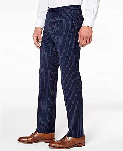 Tommy Hilfiger Men's Pant Modern Fit Suit Separates With Stretch-Custom Jacket & Pant Size Selection, Navy Stripe, 36W X 34L #TOP2