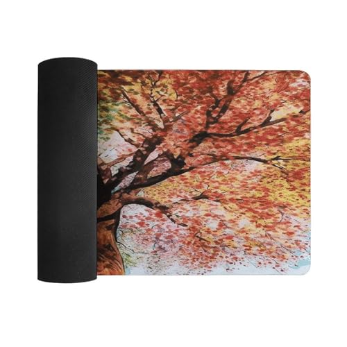 Colorful Tree Desk Mat Mouse Pad Grande Antideslizante miniatura 3