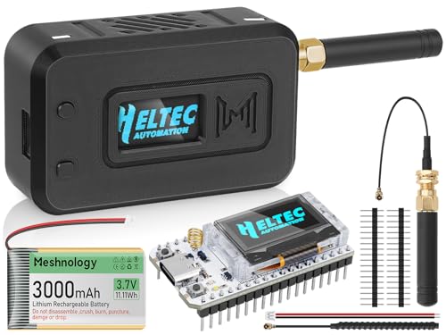 1 Set ESP32 LoRa V3 Modulplatine mit 868-MHz-Antenne + 3000 mAh Akku + Schutzhülle Integriertem WLAN Blue Tooth SX1262 CP2102 0,96\" OLED Display Typ C für AR duino Lora Meshtastic IOT (N35, Schwarz) 1 Set ESP32 LoRa V3 Modulplatine mit 868-MHz-Antenne + 3000 mAh Akku + Schutzhülle Integriertem WLAN Blue Tooth SX1262 CP2102 0,96\" OLED Display Typ C für AR duino Lora Meshtastic IOT (N35, Schwarz)