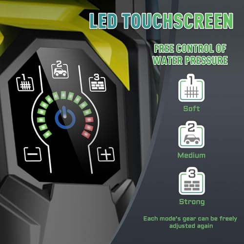 Le Hao Tool 101 Electric Pressure Washer 5000 Psi 3.3 Gpm Power Washer Touch Screen Adjustable Pressure,4 Nozzles And 500Ml Foam Cannon Power Washer Cleaning thumb #1