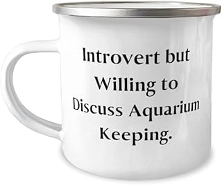 Inspire Aquarium Keeping Gifts, Introvert but Willing to Discuss Aquarium Keeping, Sarcastic Holiday 12oz Camper Mug Gifts For Friends