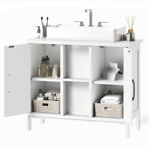 YITAHOME 70cm Waschbeckenunterschrank, Standwaschbecken Schrank mit 2...