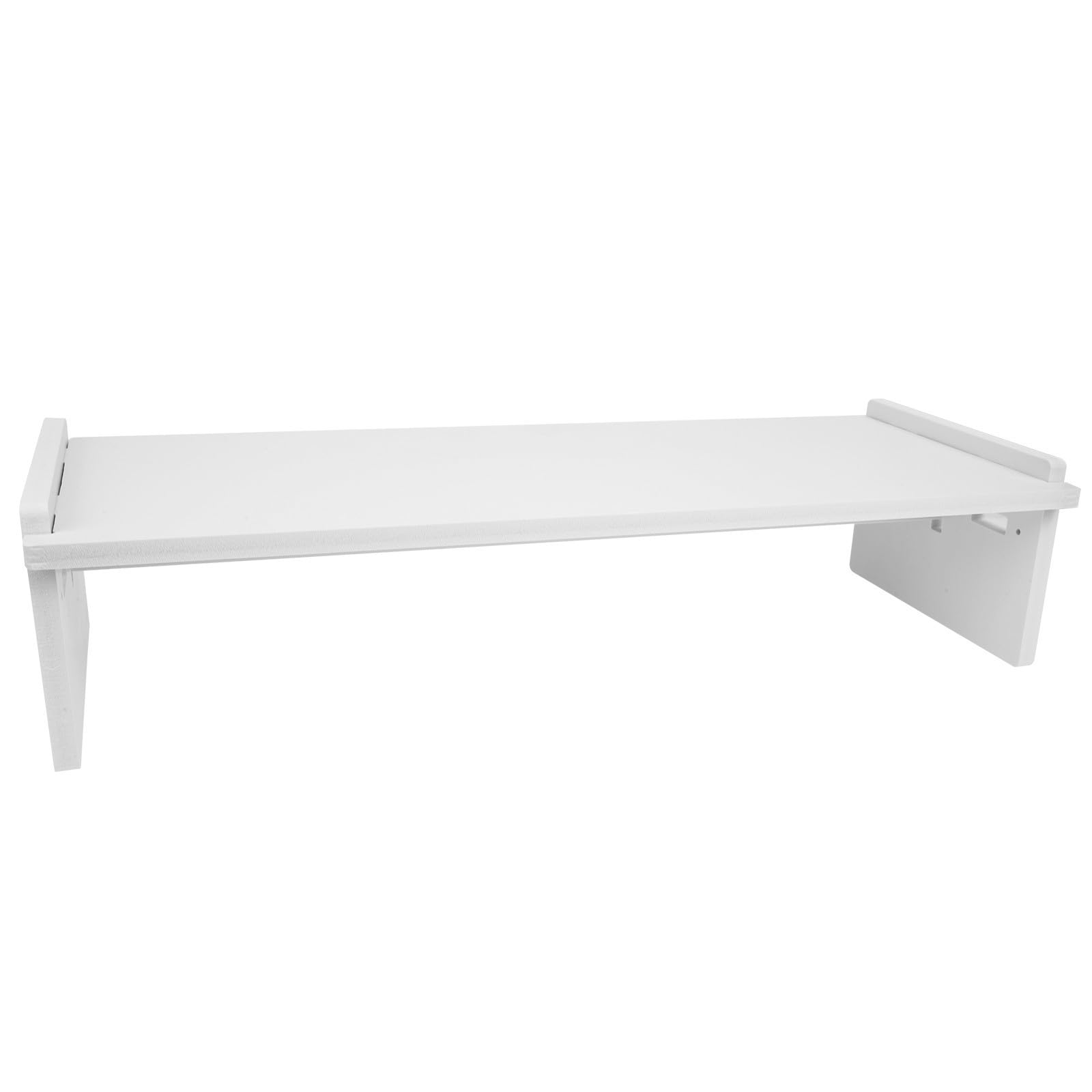 Rehausseur d'écran d'ordinateur bois blanc support moniteur simple couche