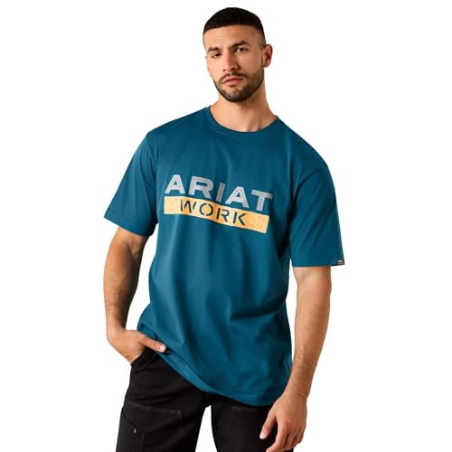 Image of ARIAT Men's Rebar Cotton Strong Logo Short Sleeve T-Shirt