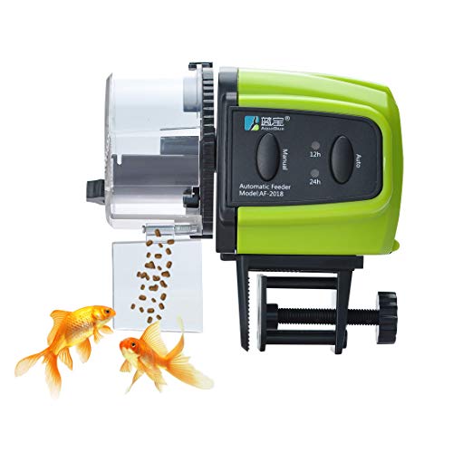 Automatic Fish Feeder, Lychee Fish Feeder Fish Food Vacation Feeder Moisture-Proof Electric Timing Automatic Feeder for Aquarium Fish Tank