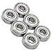 HERCHR 608 2RS Ball Bearings, 8PCS Bearing Steel Double Sealed Miniature Deep Groove for Furniture Wheel, Skateboards, Inline Skates, Scooters (7mm x 22mm x 9mm)