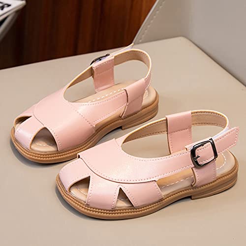 Children Shoes Flat Sandals Hollow Beach Shoes Fashion Soft Sole Girls Boys Casual Sandals Girls Dress Shoes Size 13 (Pink, 13 Little Child)3
