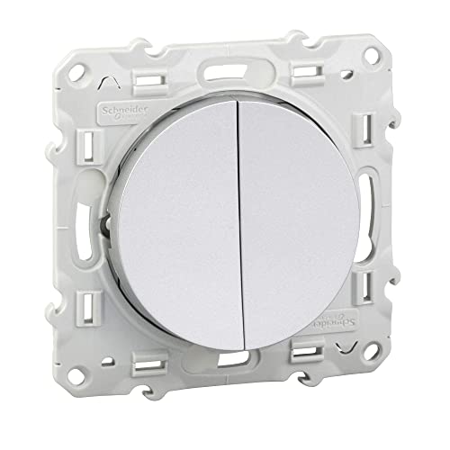 Schneider Electric - Odace - va-et-vient + poussoir - Alu - 10 A - poussoir NO/NF - S530285