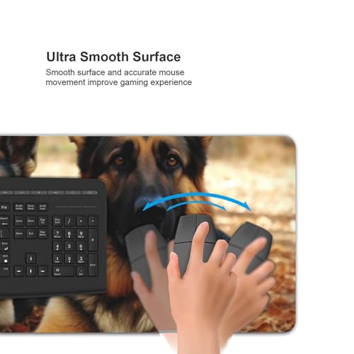 Tapis de souris long antidérapant XXL et stable pour clavier d'ordinateur