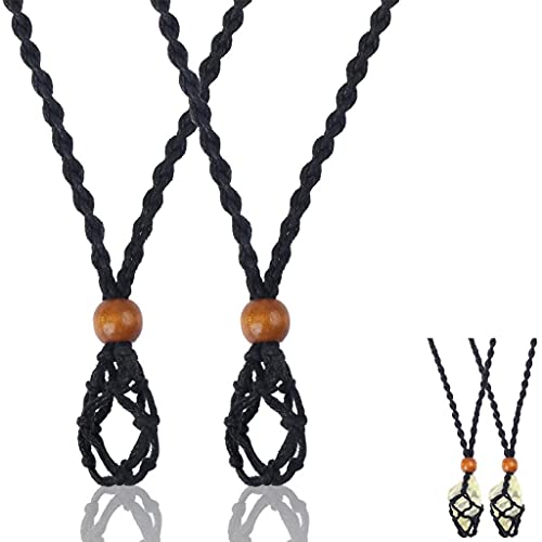 NIU MANG 2 piezas de collar de cuerda vacía soporte de piedra de repuesto Cover