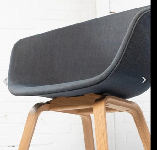 Image of Set of 2 Modern, Designer Chair for Home, Cafe, Hotel & Office (Grey Full Fabric)