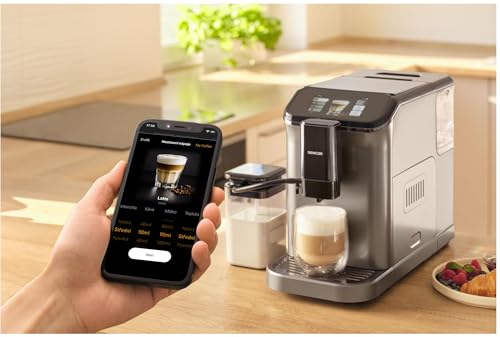 SENCOR Automatische Espresso- und Cappuccinomaschine mit WLAN, TFT-Display, 20 Bar, 1,5L Wassertank, 750ml Milchtank – Bild 7