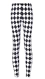 Altura del caballo: 26 cm. Inception Pro Infinite Leggings - Mujer - Microfibra - Fantasía - Blanco - Negro - Rombi - Pantacollant - Talla Única - Idea Regalo