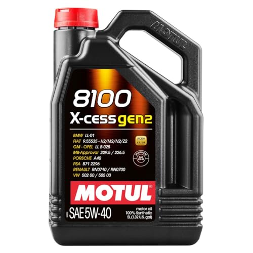 Image of MOTUL 8100 X-Cess Gen 2 SAE 5W40 Full Synthetic Motor Engine Oil 5 Liter Bottle