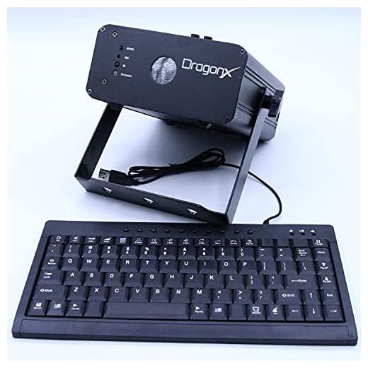 DragonX Laser Light System Projector Party Buzzer Text with Keyboard | RGB Indoor Stage Lighting Effect Sound Active | DMX512 Control for Party, Disco, Club, Gig, Band, Home, Wedding