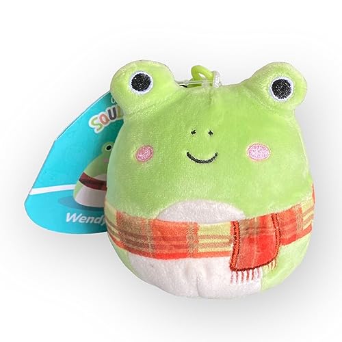 Squishmallows Original Fall Wendy The Frog in Scarf Clip